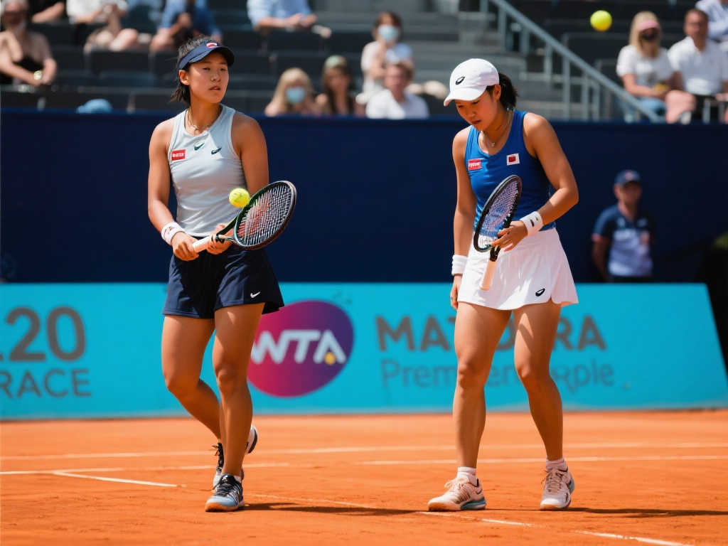 WTA1000马德里大师赛：王欣瑜／郑赛赛双打首轮遗憾告负0-2